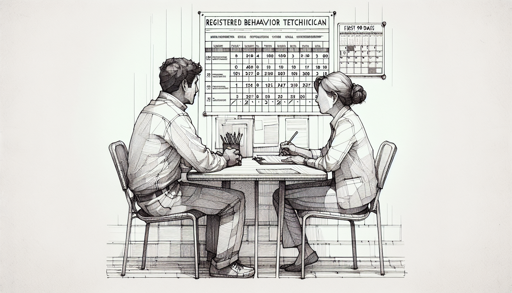 Pencil sketch illustration for: Why New RBTs Quit in the First 90 Days: Fixing Your Onboarding Process