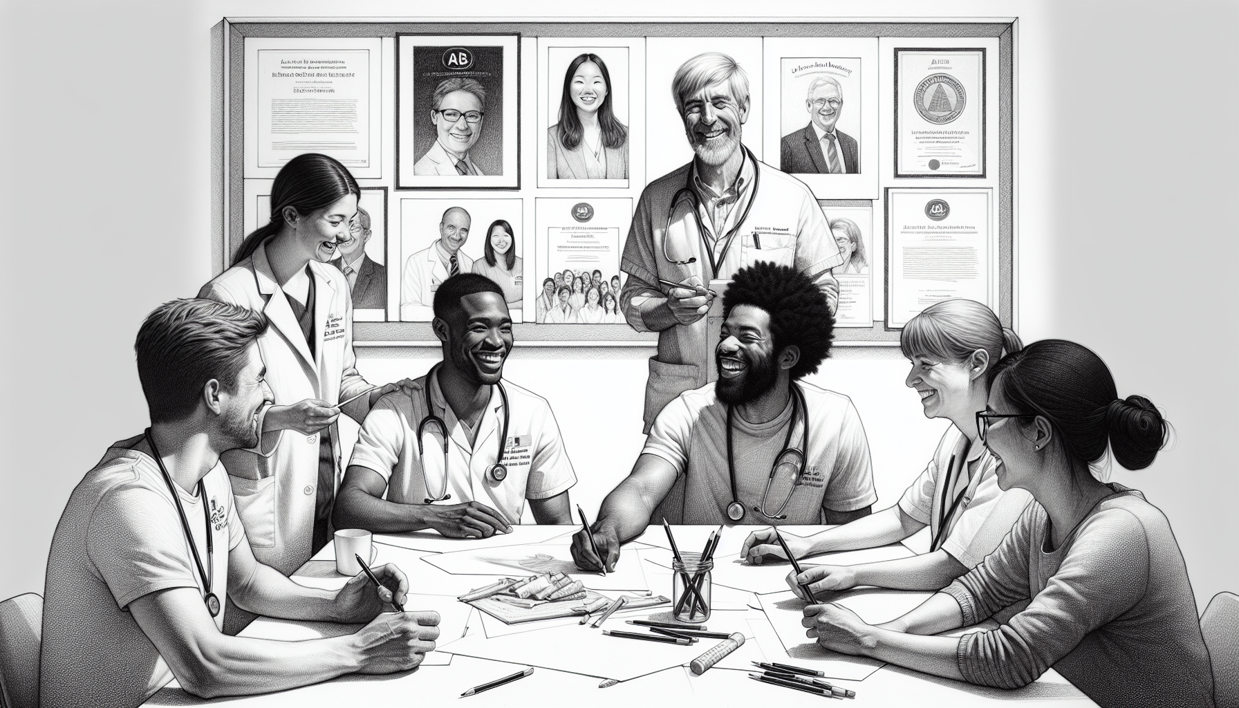 Pencil sketch illustration for: Beyond Pizza Parties: Building a Recognition Program That Improves Retention