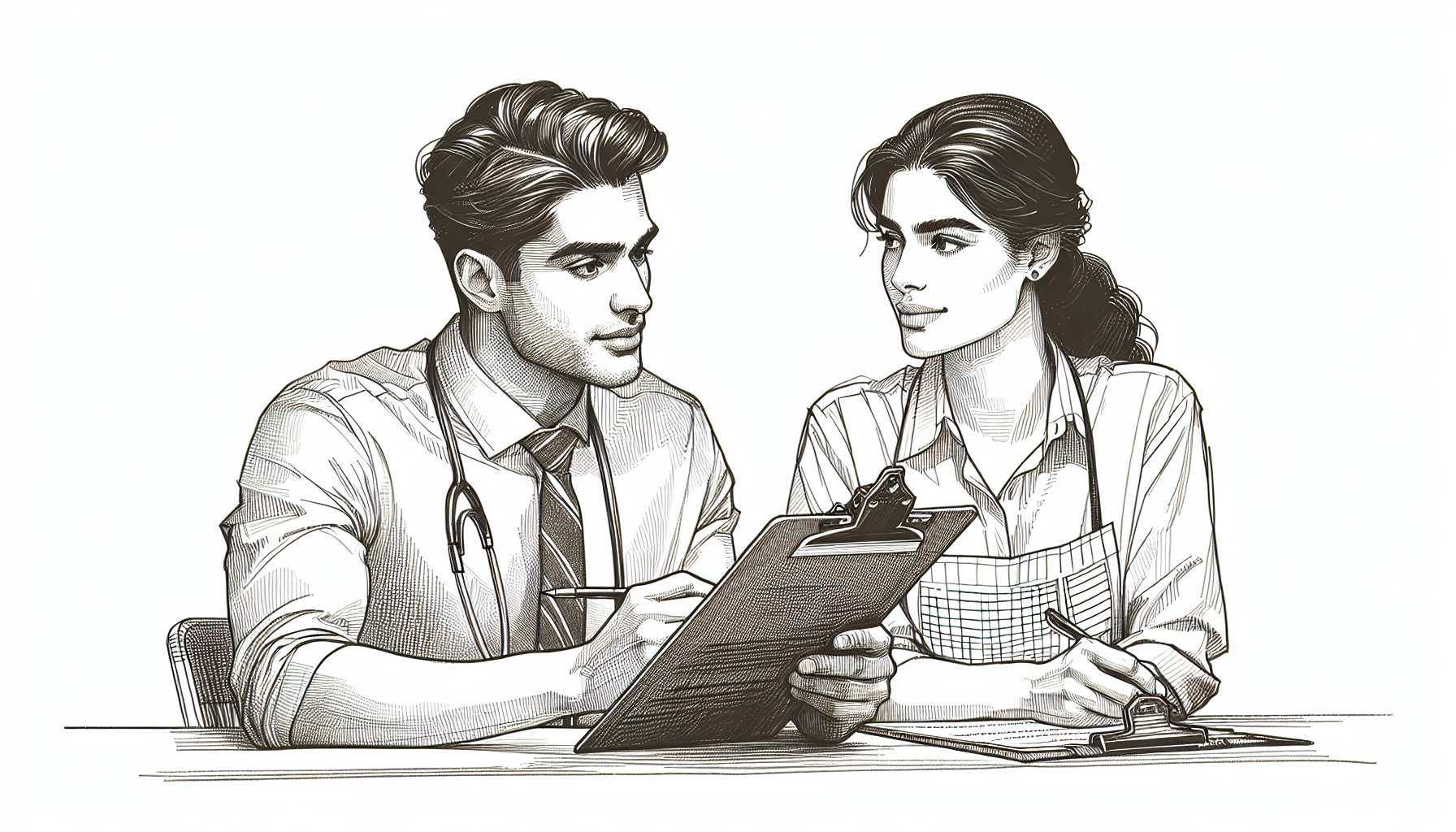 Pencil sketch illustration for: Further evaluation of the performance diagnostic checklist 1.1: outcome agreement between sup