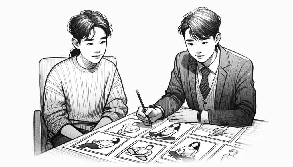 Pencil sketch illustration for: Teaching autistic adolescents to identify fear and anger: a preliminary study