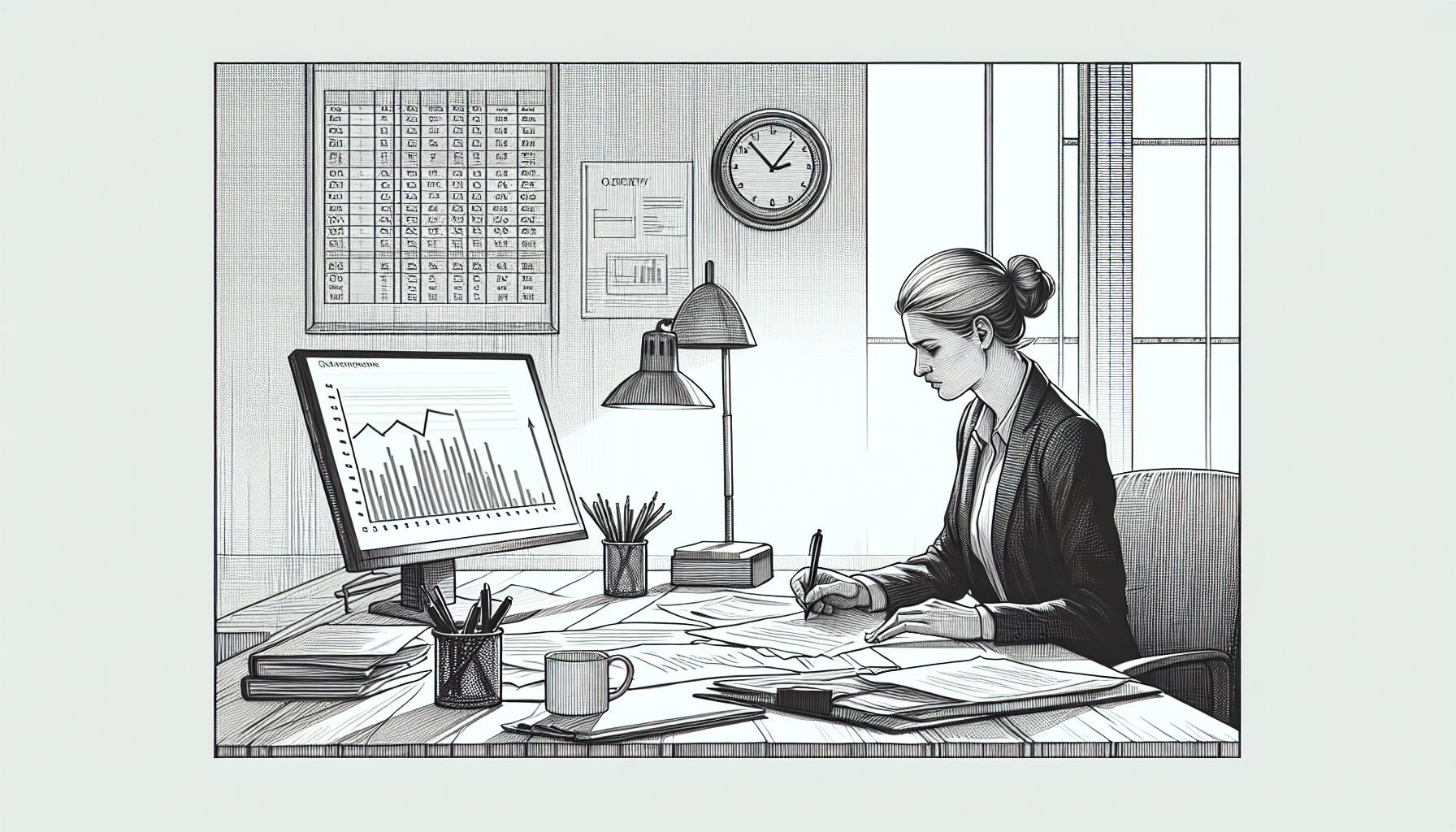 Pencil sketch illustration for: Retention Early Warning System: Metrics and Red Flags to Prevent Turnover