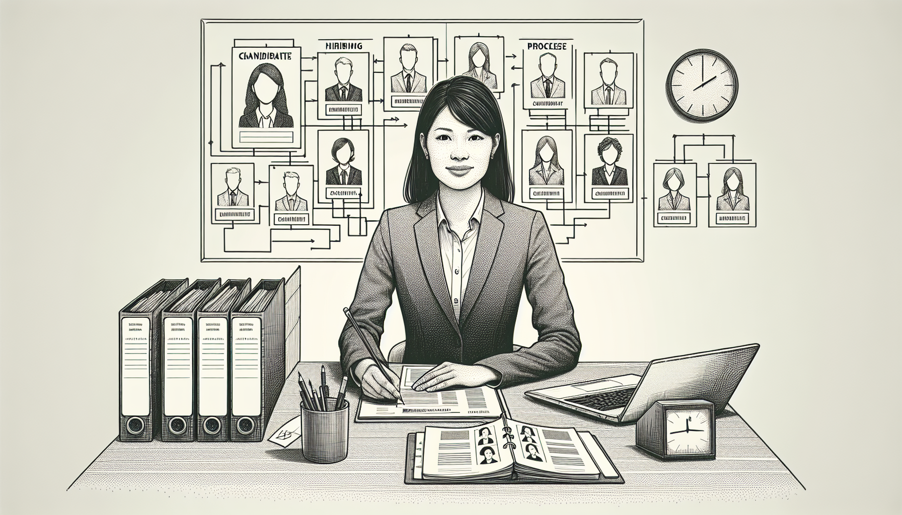 Pencil sketch illustration for: RBT Recruitment at Scale: Systems for Consistent Quality Hiring