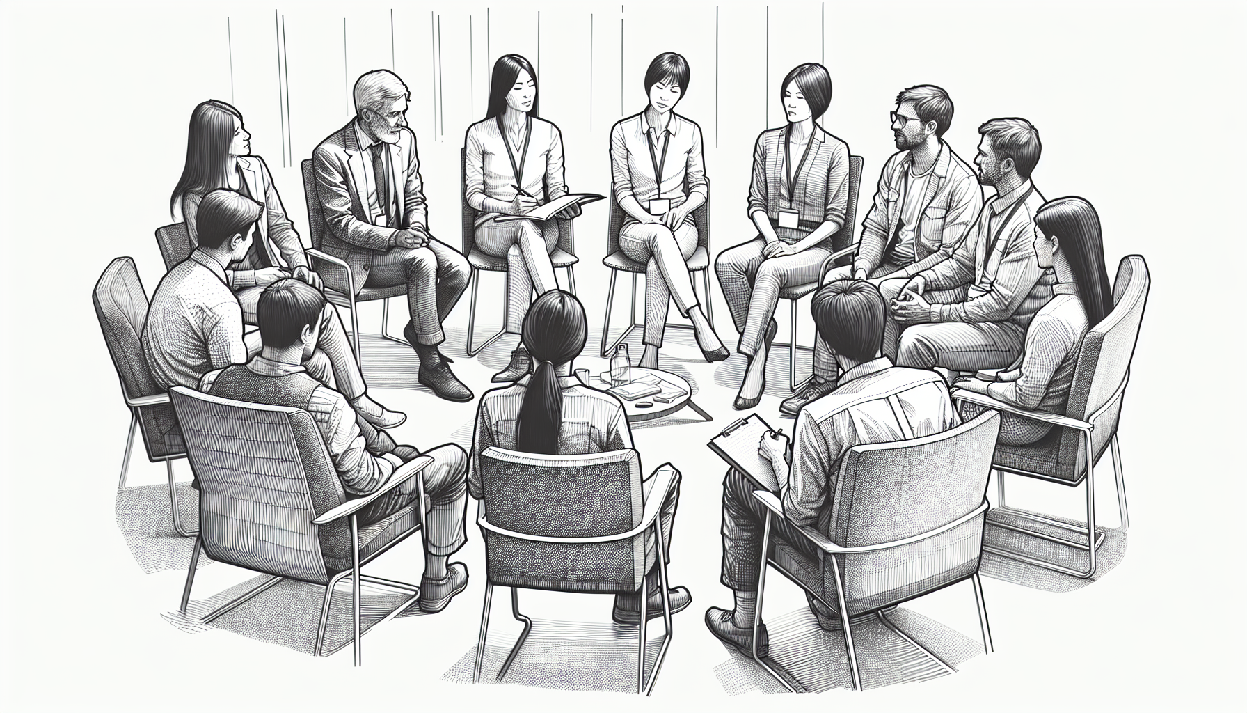 Pencil sketch illustration for: Creating a Feedback Culture: Encouraging Staff Voice to Boost Retention