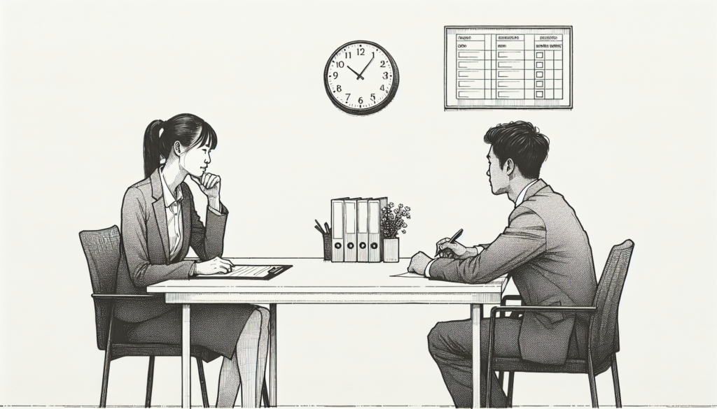 Pencil sketch illustration for: The 15-Minute Screening Interview: Identifying Strong BCBA/RBT Candidates Fast