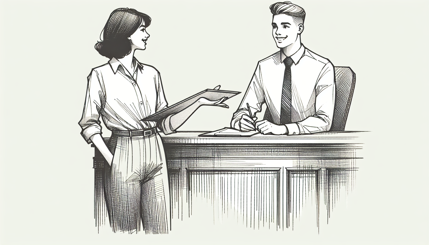 Pencil sketch illustration for: From Micromanagement to Coaching: How ABA Leaders Can Empower Their Teams