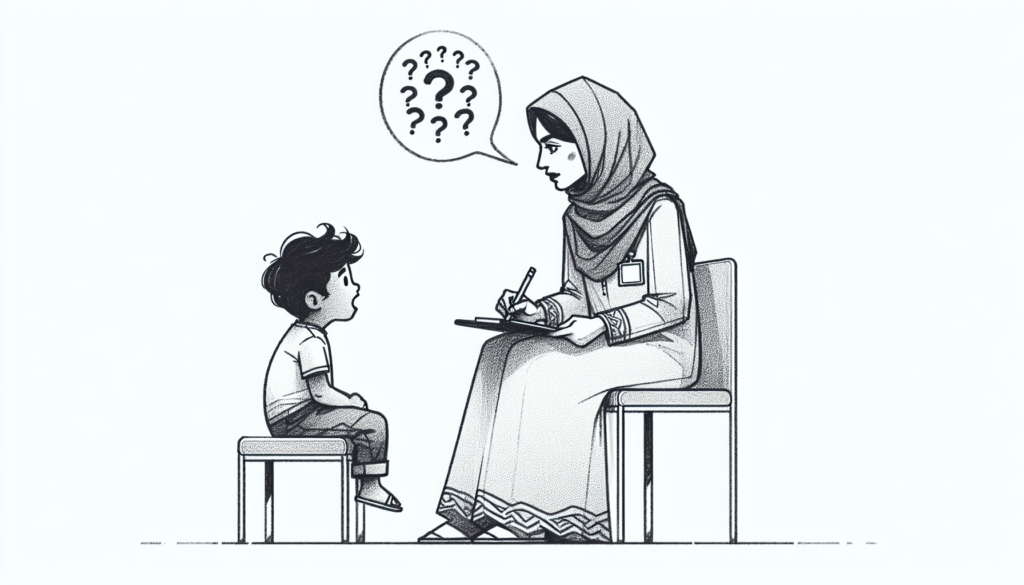 Pencil sketch illustration for: Functional analysis and treatment of repetitive verbal behavior in children diagnosed with au