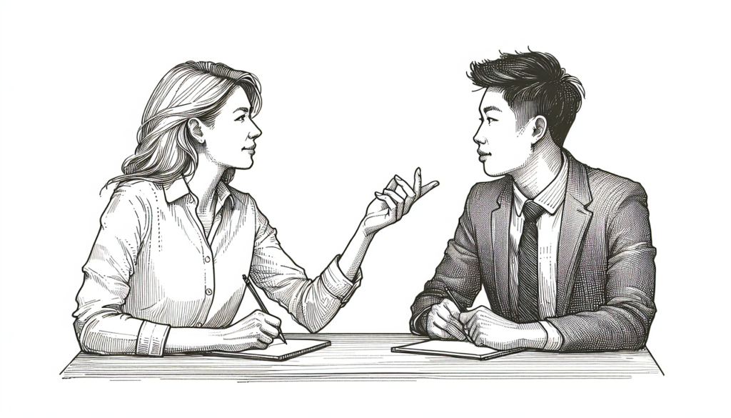 Pencil sketch illustration for: An evaluation of task clarification and feedback to teach feedback reception skills